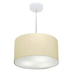 Lustre Pendente Cilíndrico Vivare Md-4099 Cúpula Em Tecido 40