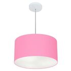 Lustre Pendente Cilíndrico Vivare Md-4099 Cúpula Em Tecido 40