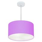 Lustre Pendente Cilíndrico Vivare Md-4099 Cúpula Em Tecido 40