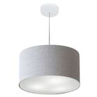 Lustre Pendente Cilíndrico Vivare Md-4099 Cúpula Em Tecido 40