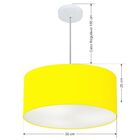 Lustre Pendente Cilíndrico Vivare Md-4100 Cúpula Em Tecido 50