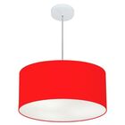 Lustre Pendente Cilíndrico Vivare Md-4100 Cúpula Em Tecido 50