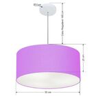 Lustre Pendente Cilíndrico Vivare Md-4100 Cúpula Em Tecido 50