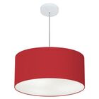 Lustre Pendente Cilíndrico Vivare Md-4100 Cúpula Em Tecido 50