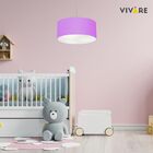 Lustre Pendente Cilíndrico Vivare Md-4101 Cúpula Em Tecido 60