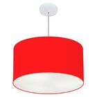 Lustre Pendente Cilíndrico Vivare Md-4101 Cúpula Em Tecido 60