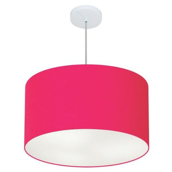 Lustre Pendente Cilíndrico Vivare Md-4101 Cúpula Em Tecido 60