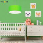 Lustre Pendente Cilíndrico Vivare Md-4101 Cúpula Em Tecido 60