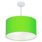 Lustre Pendente Cilíndrico Vivare Md-4101 Cúpula Em Tecido 60