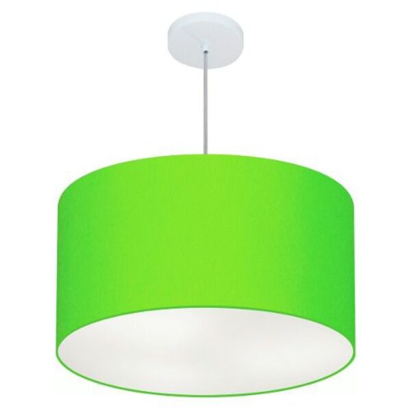 Lustre Pendente Cilíndrico Vivare Md-4101 Cúpula Em Tecido 60