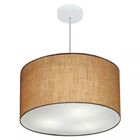 Lustre Pendente Cilíndrico Vivare Md-4101 Cúpula Em Tecido 60