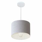 Lustre Pendente Cilíndrico Vivare Md-4113 Cúpula Em Tecido 30