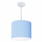 Lustre Pendente Cilíndrico Vivare Md-4113 Cúpula Em Tecido 30