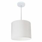 Lustre Pendente Cilíndrico Vivare Md-4113 Cúpula Em Tecido 30