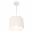 Lustre Pendente Cilíndrico Vivare Md-4113 Cúpula Em Tecido 30