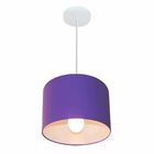 Lustre Pendente Cilíndrico Vivare Md-4113 Cúpula Em Tecido 30