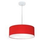 Lustre Pendente Cilíndrico Vivare Md-4132 Cúpula Em Tecido 40