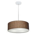 Lustre Pendente Cilíndrico Vivare Md-4132 Cúpula Em Tecido 40