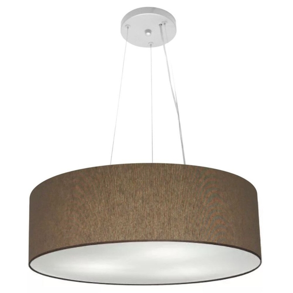 Lustre Pendente Cilíndrico Vivare Md-4134 Cúpula Em Tecido 50