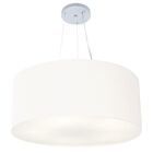 Lustre Pendente Cilíndrico Vivare Md-4135 Cúpula Em Tecido 70