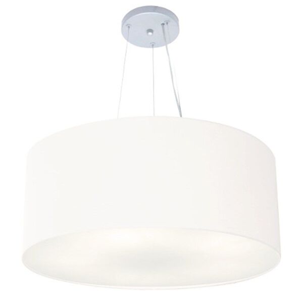 Lustre Pendente Cilíndrico Vivare Md-4135 Cúpula Em Tecido 70