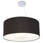 Lustre Pendente Cilíndrico Vivare Md-4135 Cúpula Em Tecido 70