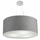 Lustre Pendente Cilíndrico Vivare Md-4135 Cúpula Em Tecido 70