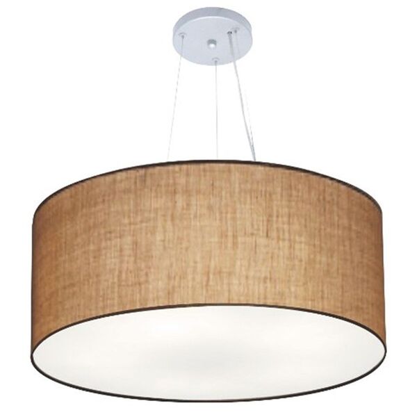 Lustre Pendente Cilíndrico Vivare Md-4135 Cúpula Em Tecido 70