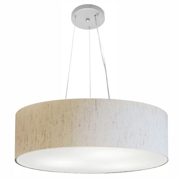 Lustre Pendente Cilíndrico Vivare Md-4136 Cúpula Em Tecido 80