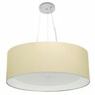 Lustre Pendente Cilíndrico Vivare Md-4142 Cúpula Forrada Em T