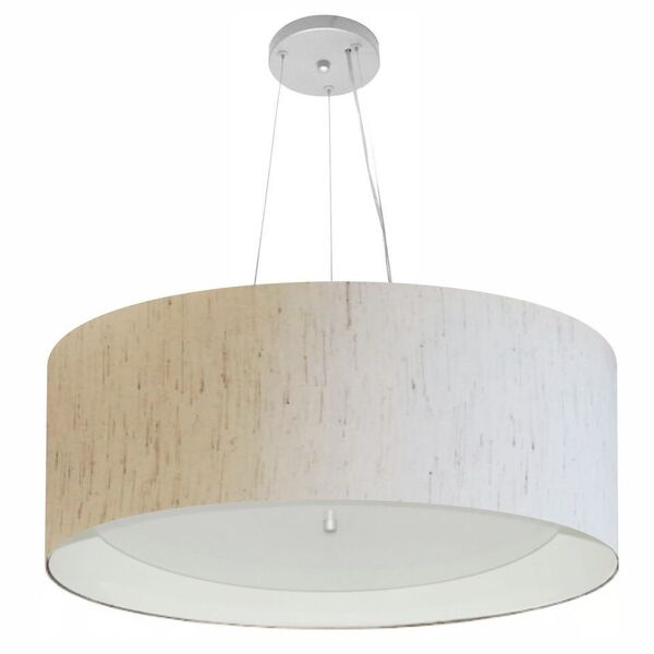 Lustre Pendente Cilíndrico Vivare Md-4142 Cúpula Forrada Em T