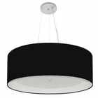 Lustre Pendente Cilíndrico Vivare Md-4142 Cúpula Forrada Em T