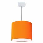 Lustre Pendente Cilíndrico Vivare Md-4143 Cúpula Em Tecido 35