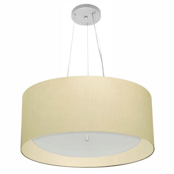 Lustre Pendente Cilíndrico Vivare Md-4145 Cúpula Em Tecido 50