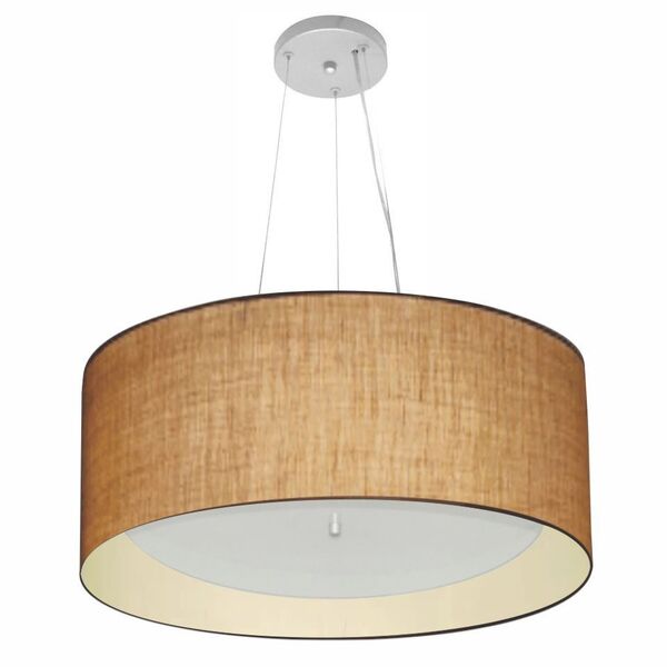 Lustre Pendente Cilíndrico Vivare Md-4145 Cúpula Em Tecido 50
