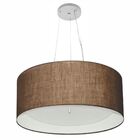 Lustre Pendente Cilíndrico Vivare Md-4145 Cúpula Em Tecido 50