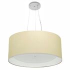 Lustre Pendente Cilíndrico Vivare Md-4145 Cúpula Forrada Em T