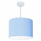 Lustre Pendente Cilíndrico Vivare Md-4146 Cúpula Em Tecido 40