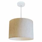 Lustre Pendente Cilíndrico Vivare Md-4146 Cúpula Em Tecido 40