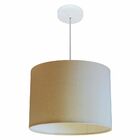Lustre Pendente Cilíndrico Vivare Md-4146 Cúpula Em Tecido 40