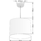 Lustre Pendente Cilíndrico Vivare Md-4146 Cúpula Em Tecido 40