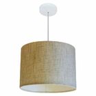 Lustre Pendente Cilíndrico Vivare Md-4146 Cúpula Em Tecido 40