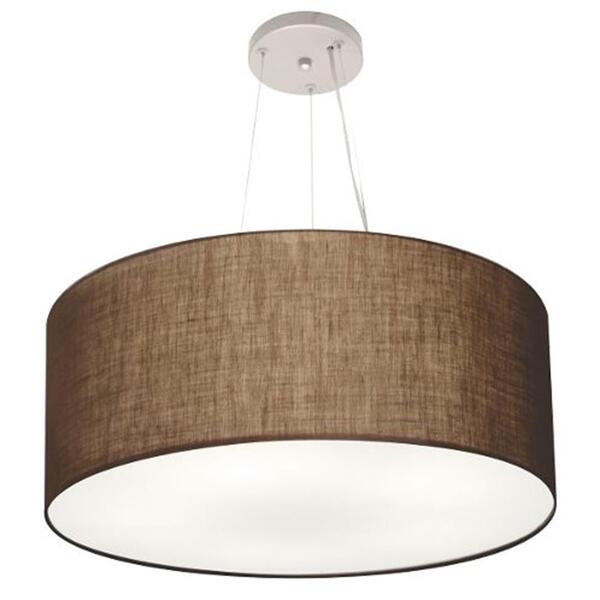 Lustre Pendente Cilíndrico Vivare Md-4150 Cúpula Em Tecido 70