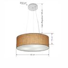Lustre Pendente Cilíndrico Vivare Md-4181 Cúpula Em Tecido 40