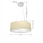 Lustre Pendente Cilíndrico Vivare Md-4181 Cúpula Em Tecido 40