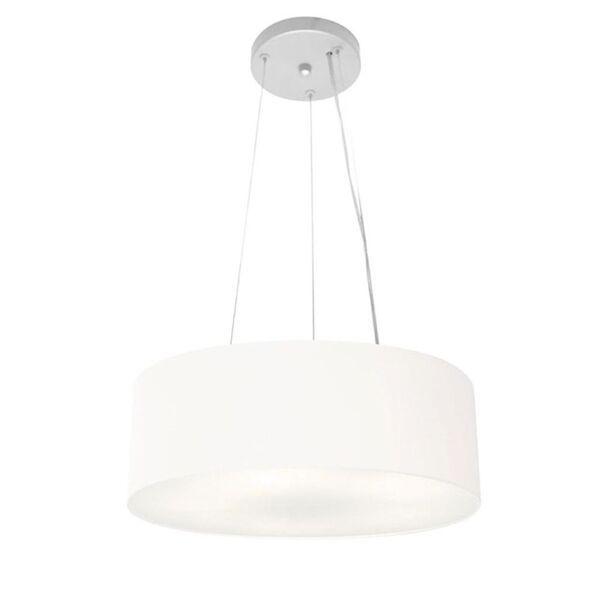Lustre Pendente Cilíndrico Vivare Md-4181 Cúpula Em Tecido 40