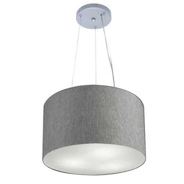 Lustre Pendente Cilíndrico Vivare Md-4182 Cúpula Em Tecido 40