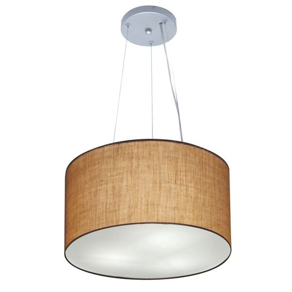 Lustre Pendente Cilíndrico Vivare Md-4182 Cúpula Em Tecido 40
