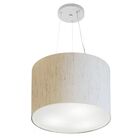 Lustre Pendente Cilíndrico Vivare Md-4183 Cúpula Em Tecido 40