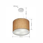 Lustre Pendente Cilíndrico Vivare Md-4183 Cúpula Em Tecido 40